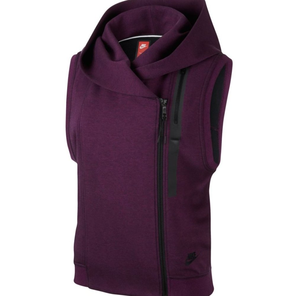 Nike Tech Fleece Women’s Vest Hoodie Rare Plum Sm. - Picture 11 of 12